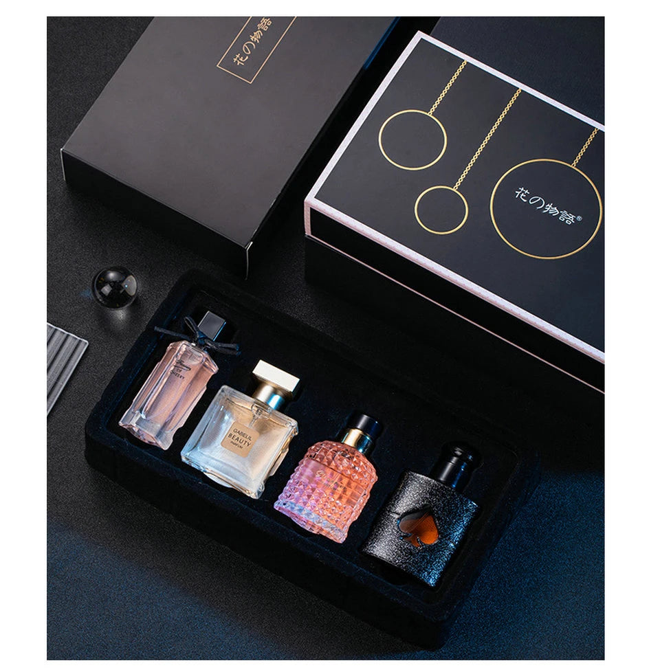 Brand Women Perfume Gift Box 4PCS Set 105ml Floral Scent Spray Pheromone Perfumes Feminino Lasting Fragrance Parfum Pour Femme
