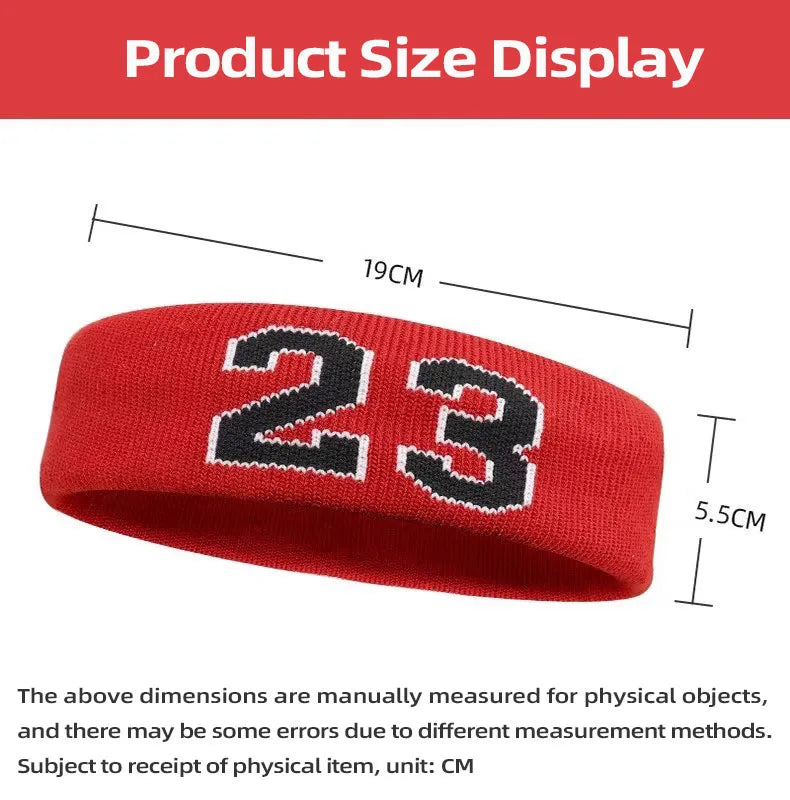 Cotton Athletic Headband Number 24 Elastic Sweatband Protection Basketball Tennis Sport Adult Kids Gym Fitness Sweat Hair Band