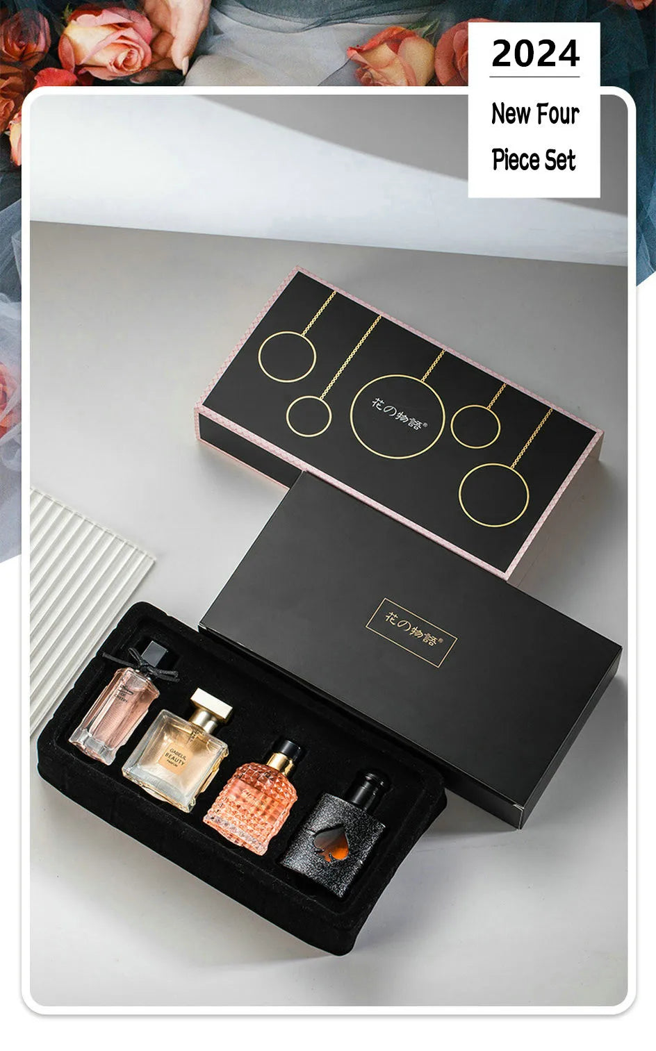 Brand Women Perfume Gift Box 4PCS Set 105ml Floral Scent Spray Pheromone Perfumes Feminino Lasting Fragrance Parfum Pour Femme