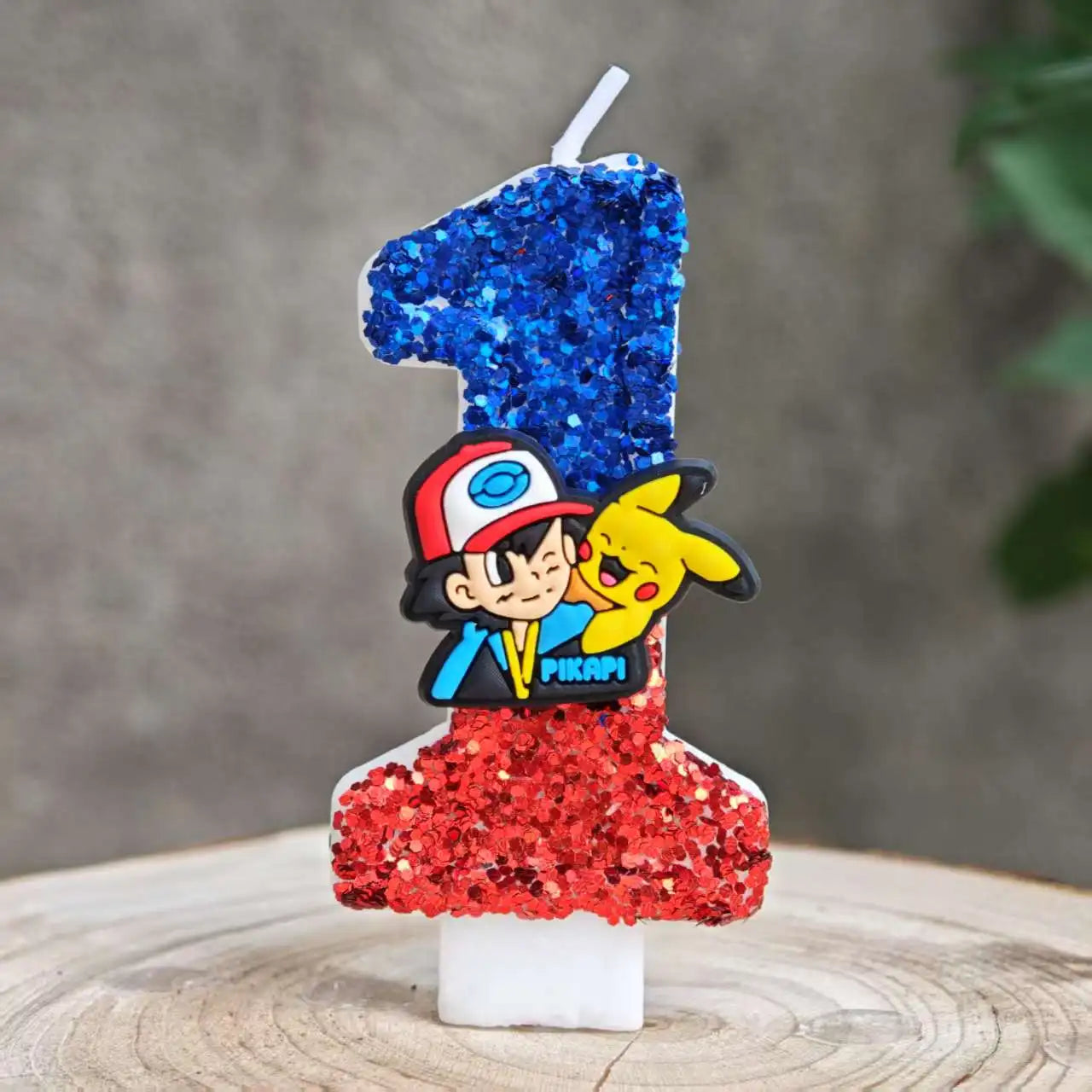 Pokemon Candle Number 0-9 Soccer Candle Pikachu Cake Decoration Boy Birthday Party for Kids Baby Shower Decor Gift