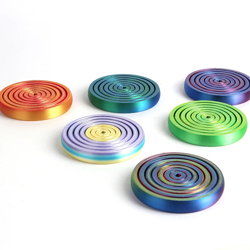 3D Printed 7-Ring Fidget Spinner Universal Gyro Gravity Rotating Anxiety Relief Office Decompression Sensory Toy for Party Gifts