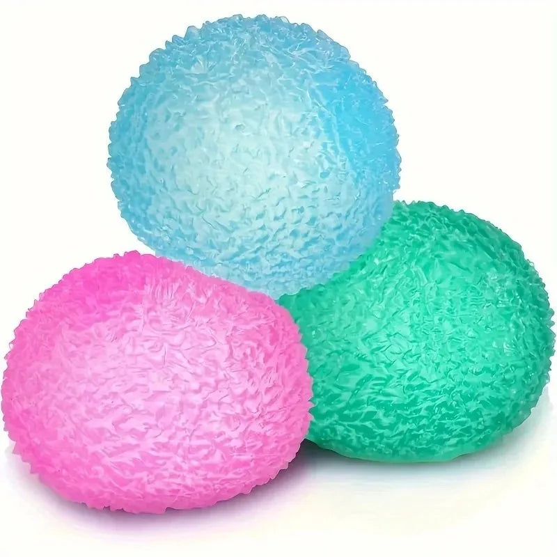 Squishy Stress Balls Multicolor Texture Ice Ball Squeeze Toy for Kids Adult Quiet Sensory Fidget Toy Halloween Christmas Gift