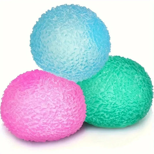 Squishy Stress Balls Multicolor Texture Ice Ball Squeeze Toy for Kids Adult Quiet Sensory Fidget Toy Halloween Christmas Gift