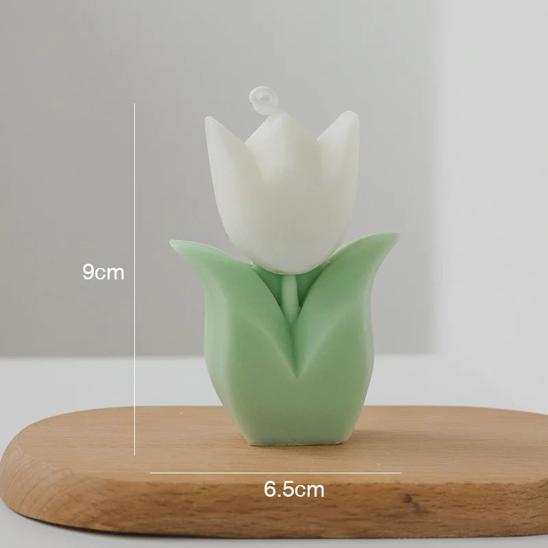 Creative Wedding Guest Gift Candles Tulip Flower Aromatherapy Candle Aesthetic Room Decor Aromatic Candles Girl Birthday gifts