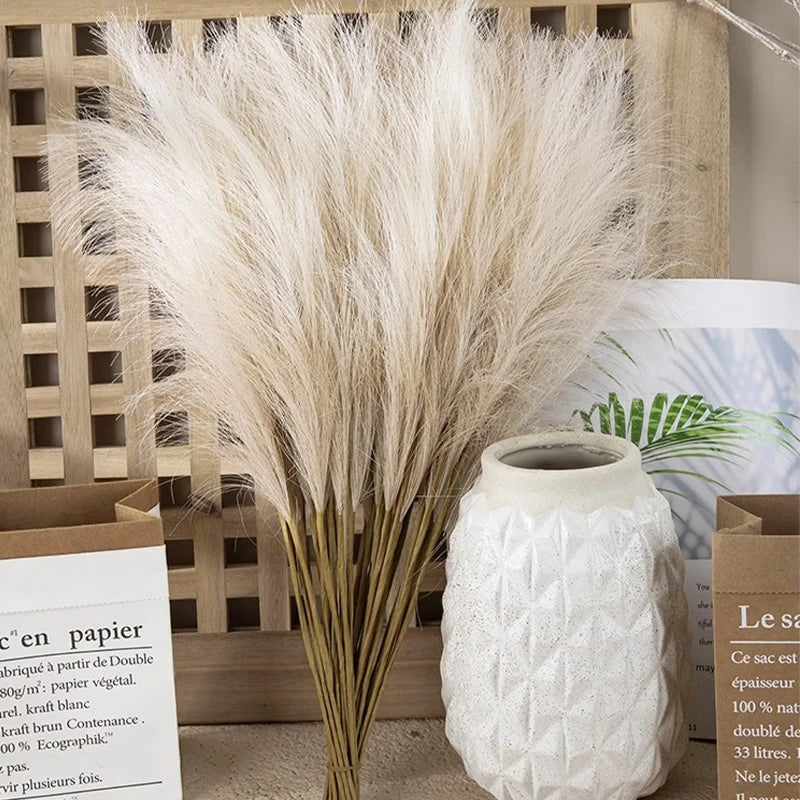 5/10pcs Artificial Pampas Boho Flowers Artificial Reed Ins Wind Bouquet Imitation Flowers Fake Plant Wedding Decoration Flowers