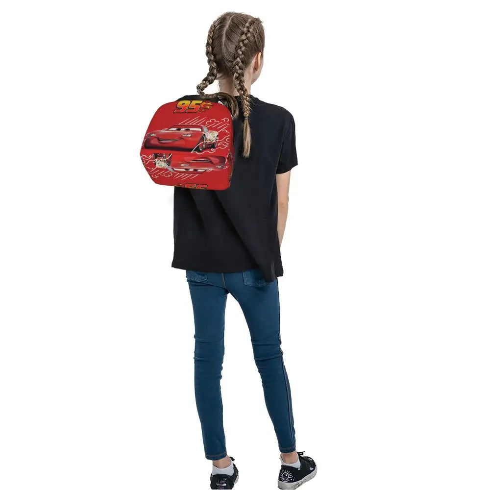 Custom Car 95 Lightning Mcqueen Insulated Lunch Bag for Women Resuable Racing Car Thermal Cooler Bento Box Office Picnic Travel