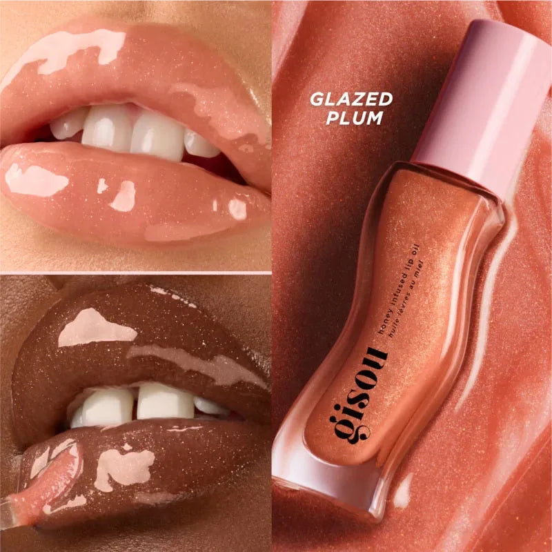 Gisou Moisturizing Lip Balm Original Lip Oil Care Lip Benetitnt for Lips Plumping Exfoliating New Color RASPBERRY SWIR Gloss