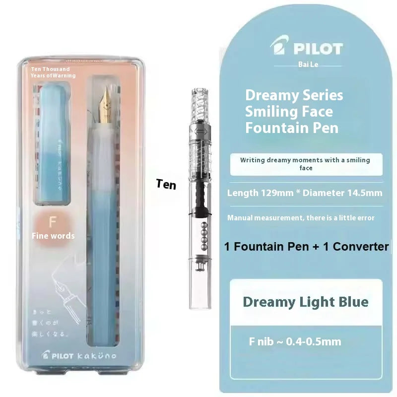 PILOT kakuno Fountain Pen,Multi-Colors Dreamy/Smile Family Series 0.4~0.7mm Nib Writing Calligraphy Pen Perfect Gift For Student