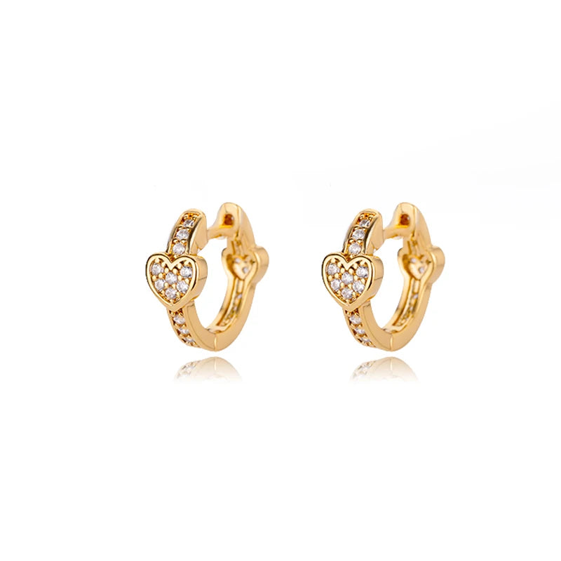 Simple Heart Drop Earrings For Women Stainless Steel Brand Fashion Ear Cuff Piercing Dangle Earring Jewelry Gifts Bijoux Femme