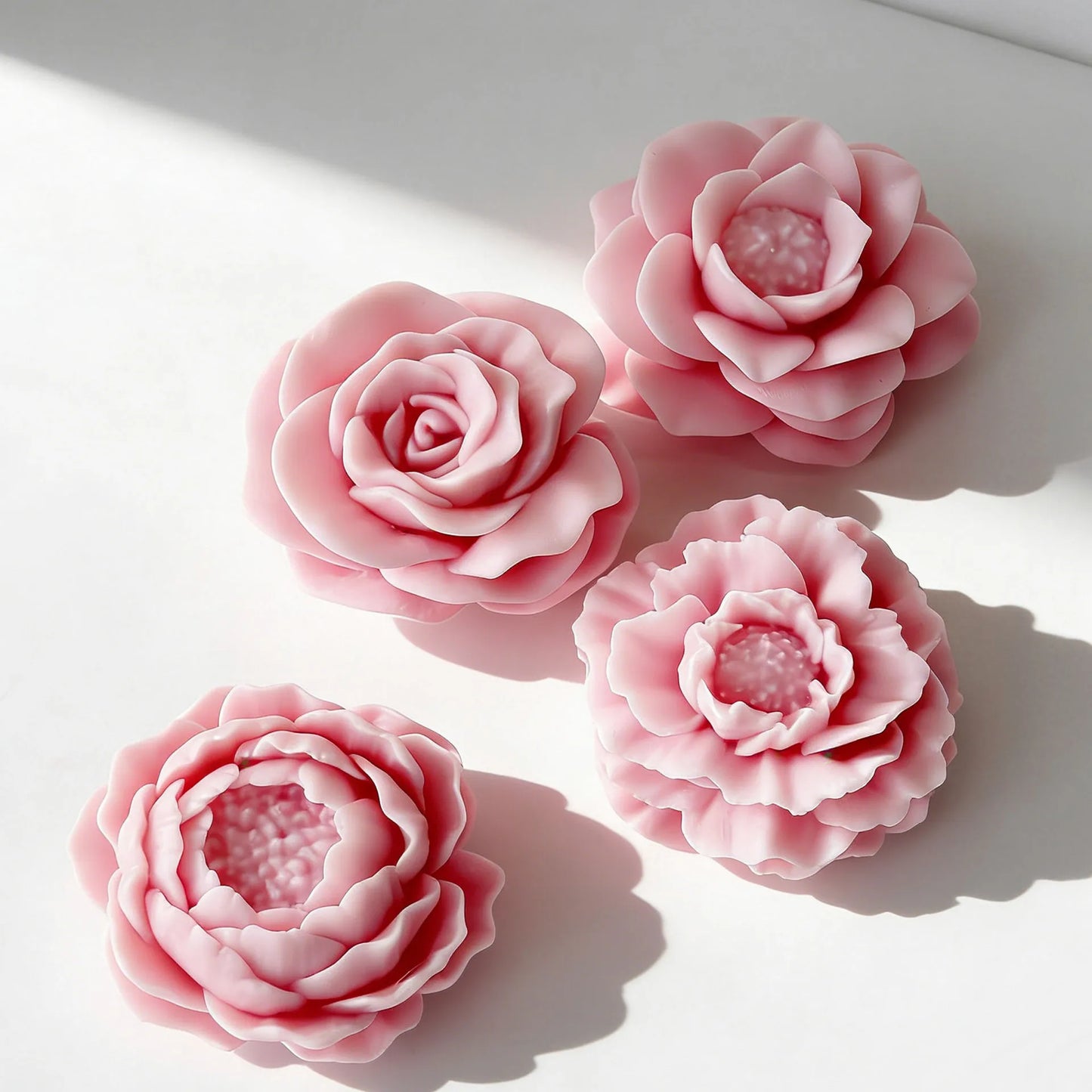 DIY Floral Series Rose Peony Lotus Silicone Mold Aroma Candle Plaster Resin Flowers Mold Handmade Soap Making Supplies