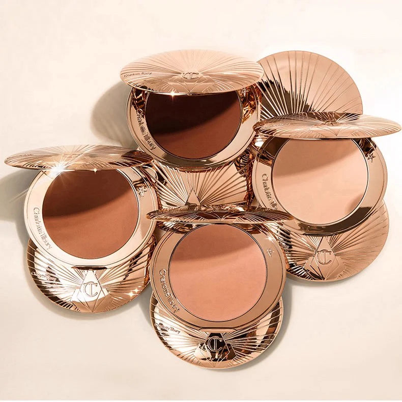 Charlotte Tilbury Set Pressed Powder Oil Control Matte High Gloss Face Repair Honey Powder Celebrity Same Brand Makeup Products