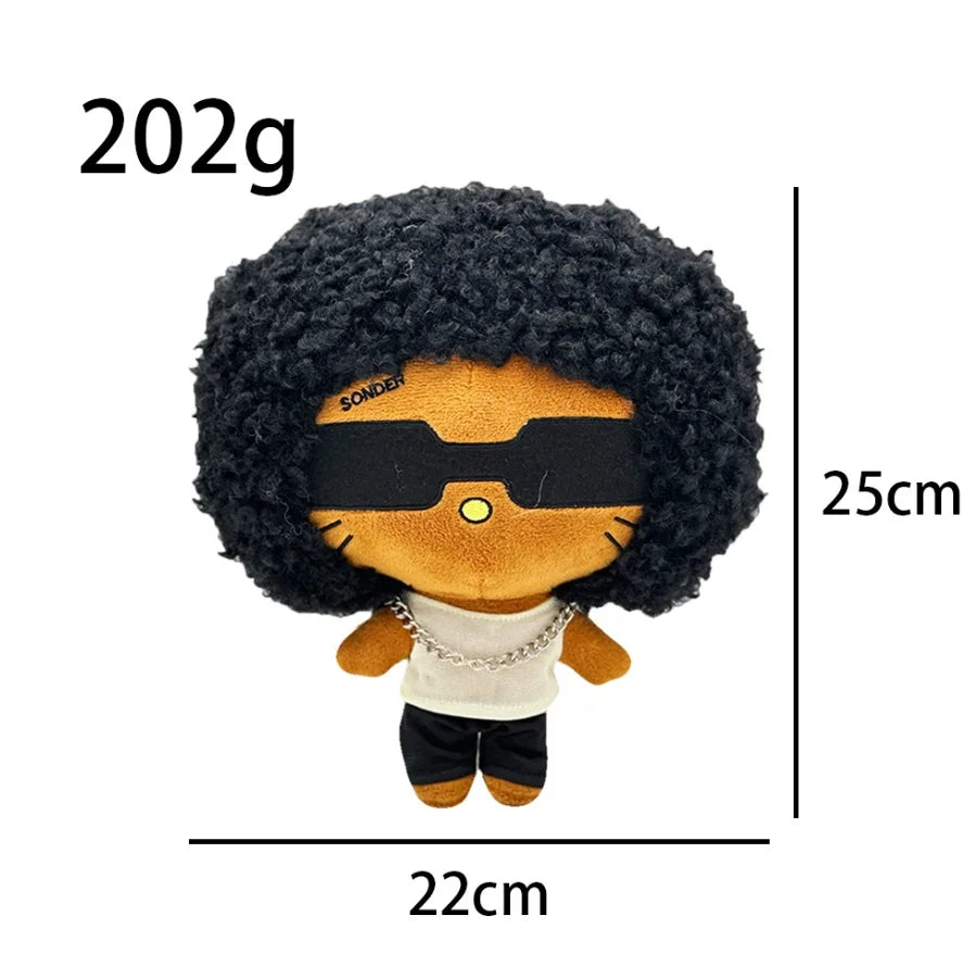 New Hello Kitty Ken Carson Rapper Trippie Taylors Plush Toy Doll with Clothes Stuffed Soft Plush Toys Fans Collect Gifts