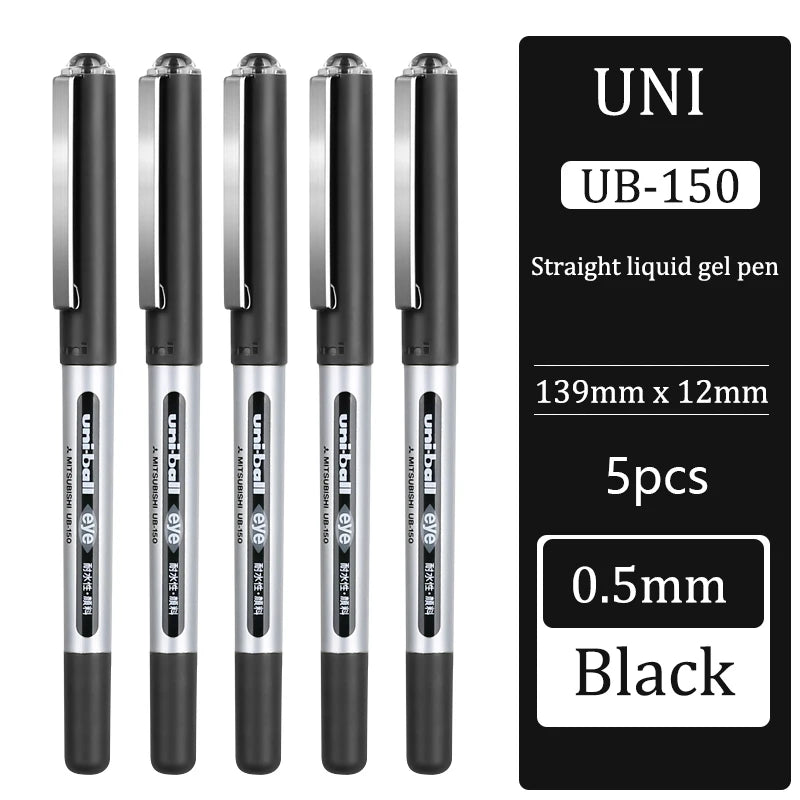 Japan uni-ball Gel Ink Pen, 0.38/0.5mm UB-150 Eye Micro Rollerball Pens, Large Capacity Water-based Signature Writing Stationery