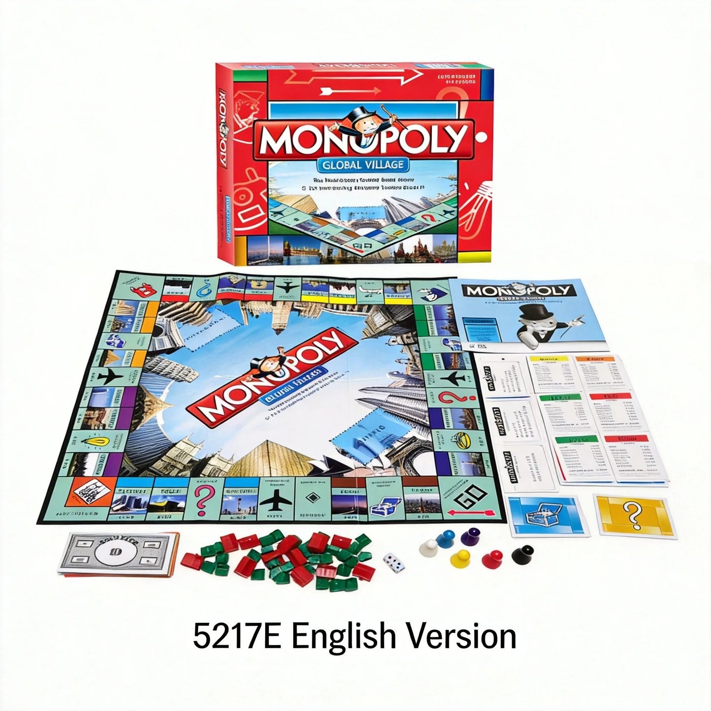 Premium MONOPOLY GLOBAL VILLAGE Board Game - Exquisite Craftsmanship for Tabletop Gamers, Tabletop Gaming - English Version