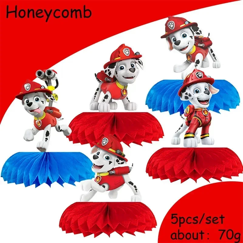 paw patrol cartoon Birthday Party Decoration  paw marshall theme Balloon Banner Cake Topper Party Supplies for Baby Show