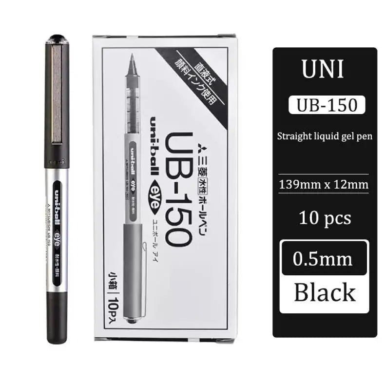 Japan uni-ball Gel Ink Pen, 0.38/0.5mm UB-150 Eye Micro Rollerball Pens, Large Capacity Water-based Signature Writing Stationery