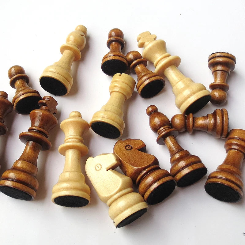 Large Magnetic Wooden Folding Chess Set Felted Game Board 29cm/34cm/39cm Interior Storage Adult Kids Gift Family Game Chess Boar