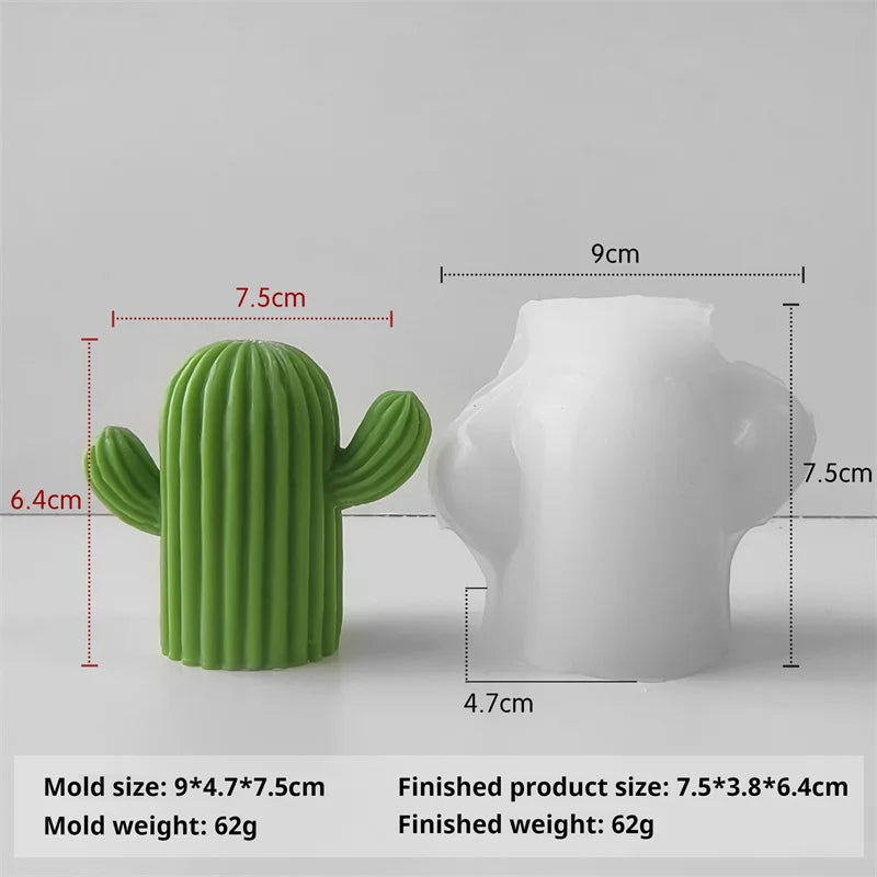 3D Silicone Candle Soap Mold Cactus Succulents Plaster Cement Mold Home Decoration DIY Aromatherapy Wedding Gifts silicone molds