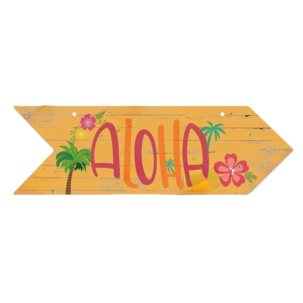 Beach Arrow Wooden Sign Beach Seaside Road Guide Wall Decoration Indicator Hanging Beach House  Wall Plaque Decor