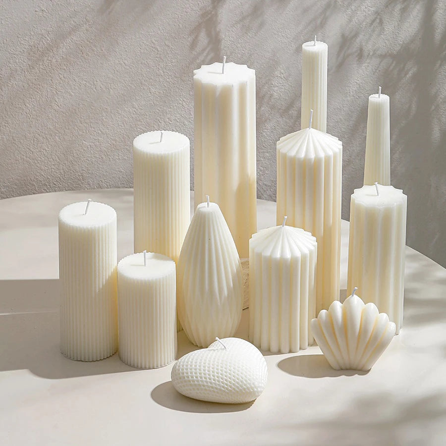 1pcs Nordic style cylindrical candle smokeless candle for wedding, party, birthday decoration, Nordic home decoration, bedroom