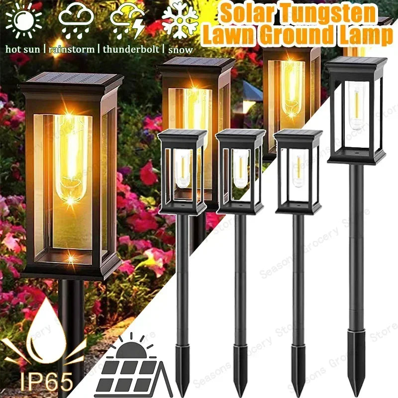 Waterproof LED Solar Lights for Garden Yard Driveway - Automatic Pathway Lighting Outdoor Landscape Lighting Auto On/Off at Dusk
