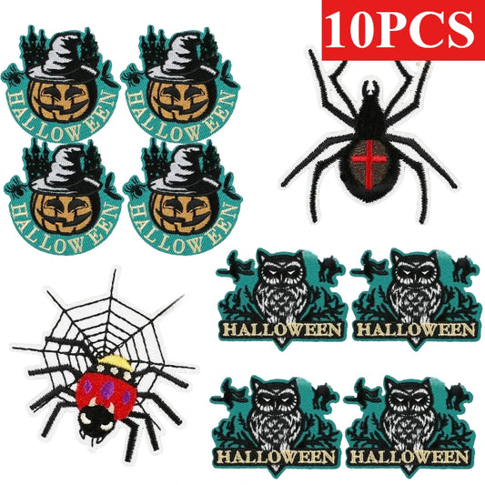 10/23PCS Wholesale Lots/set of Horror Ghost Haunted House Mummy Patch  Embroidery DIY Cloth Sticker Badge Ironing Jeans/cloak