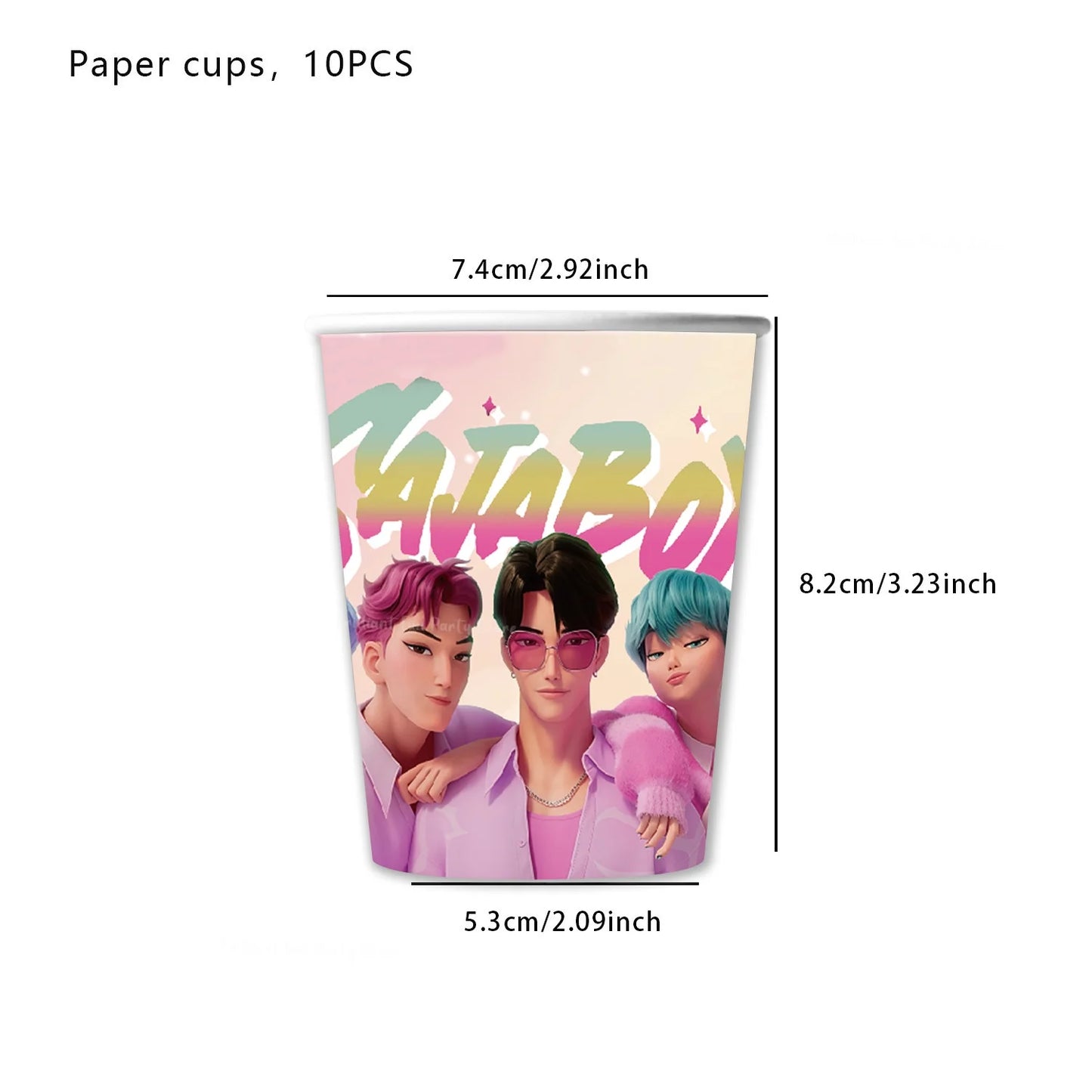 KPop Demon Hunters Birthday Decoration Disposable Party Tableware Paper Plates Napkins Cups Tablecloth Gift Bag Event Supplies