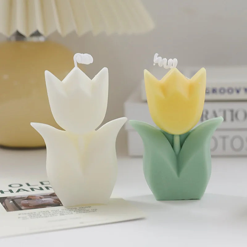 Creative Wedding Guest Gift Candles Tulip Flower Aromatherapy Candle Aesthetic Room Decor Aromatic Candles Girl Birthday gifts