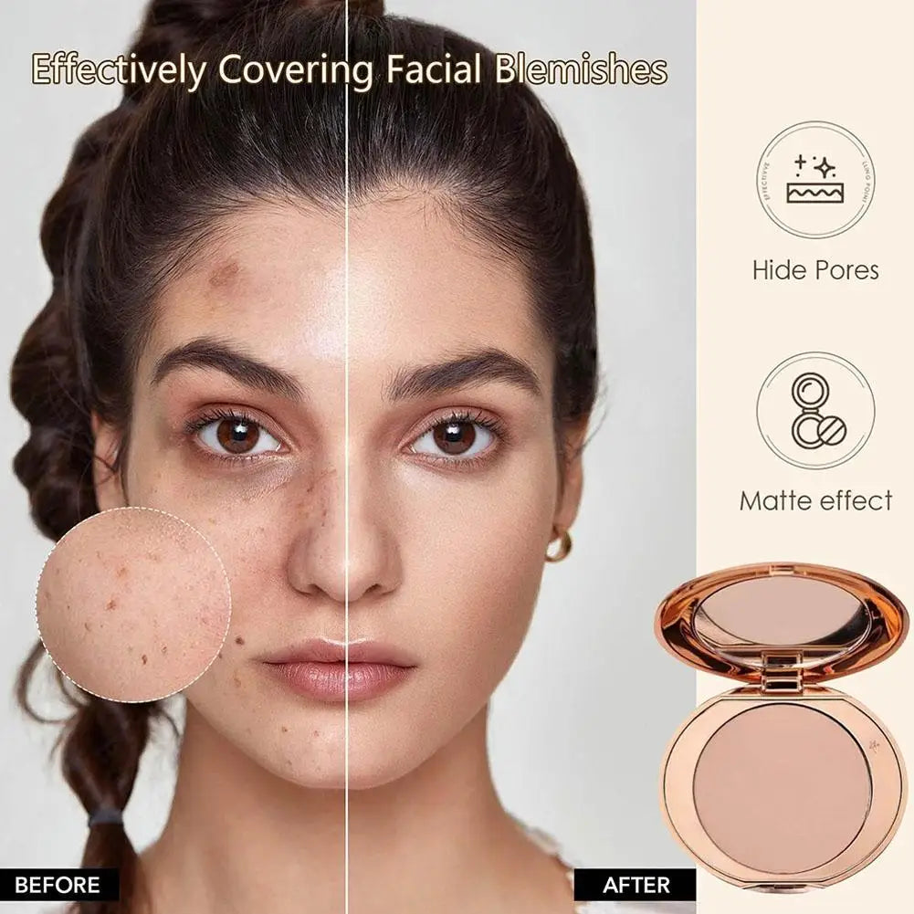 Portable Setting Powder Flawless Powder Natural Makeup Long-lasting Oil Control Waterproof Skin Brightening Concealer for Woman