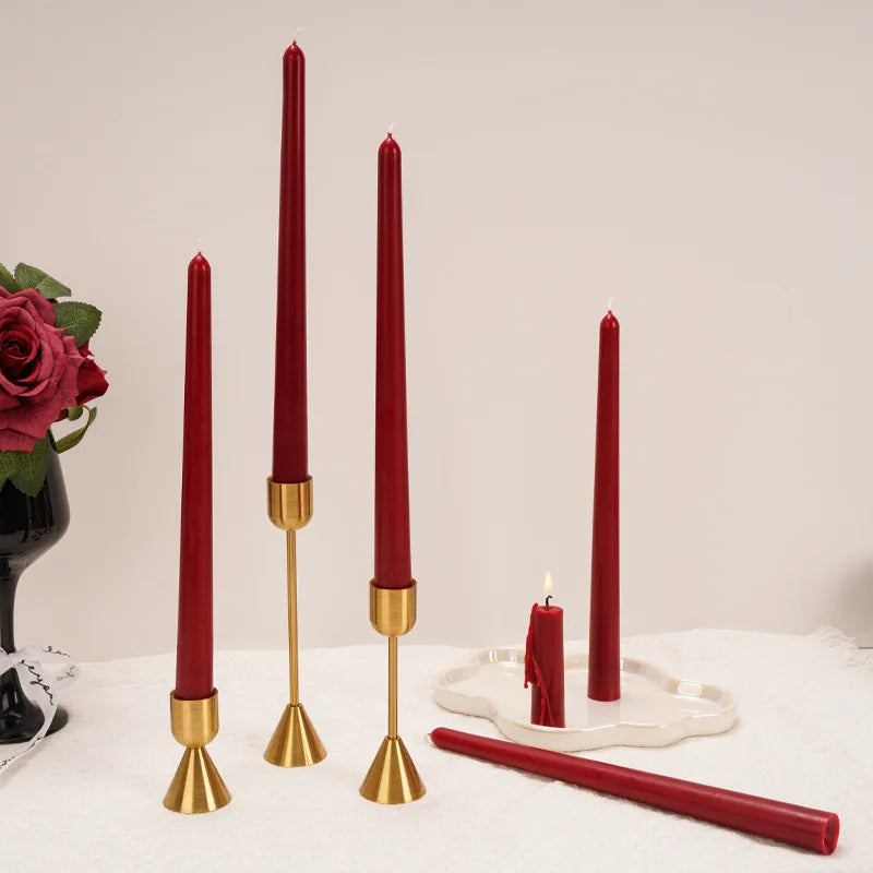 Ribbed Pillar Candles Handmade Soy Wax Modern Candles Aesthetic Retro Textured Pillars for Housewarming Gift Table Decor