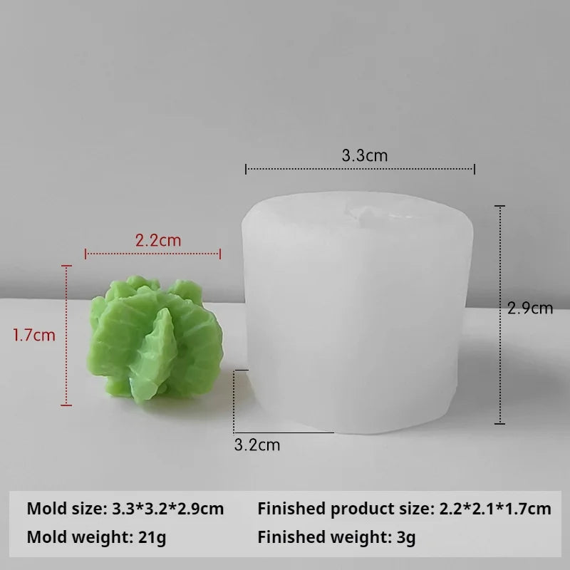 3D Silicone Candle Soap Mold Cactus Succulents Plaster Cement Mold Home Decoration DIY Aromatherapy Wedding Gifts silicone molds