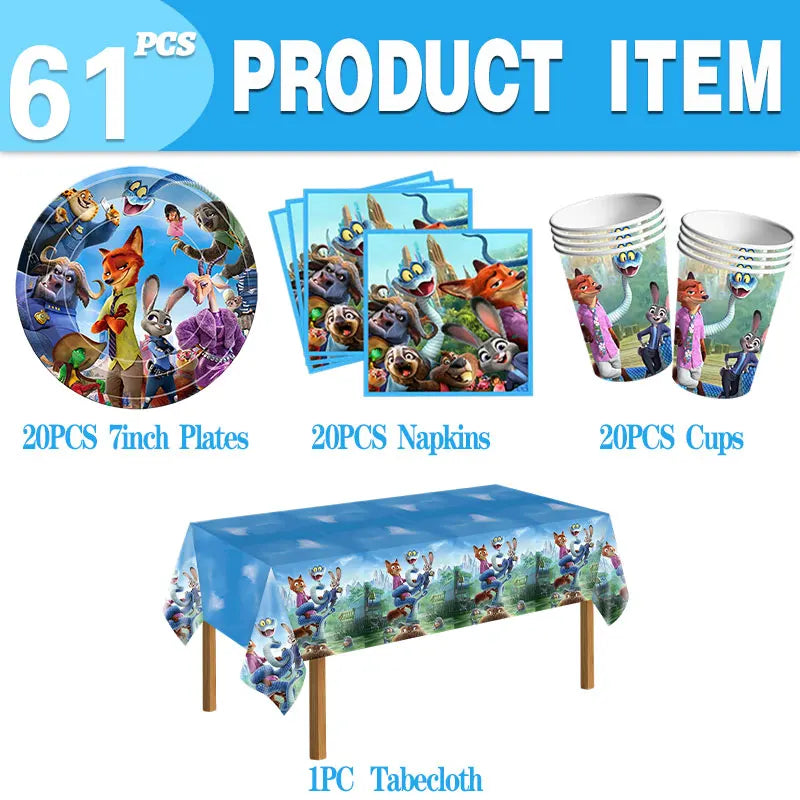 Disney Zootopia Birthday Party Decorations