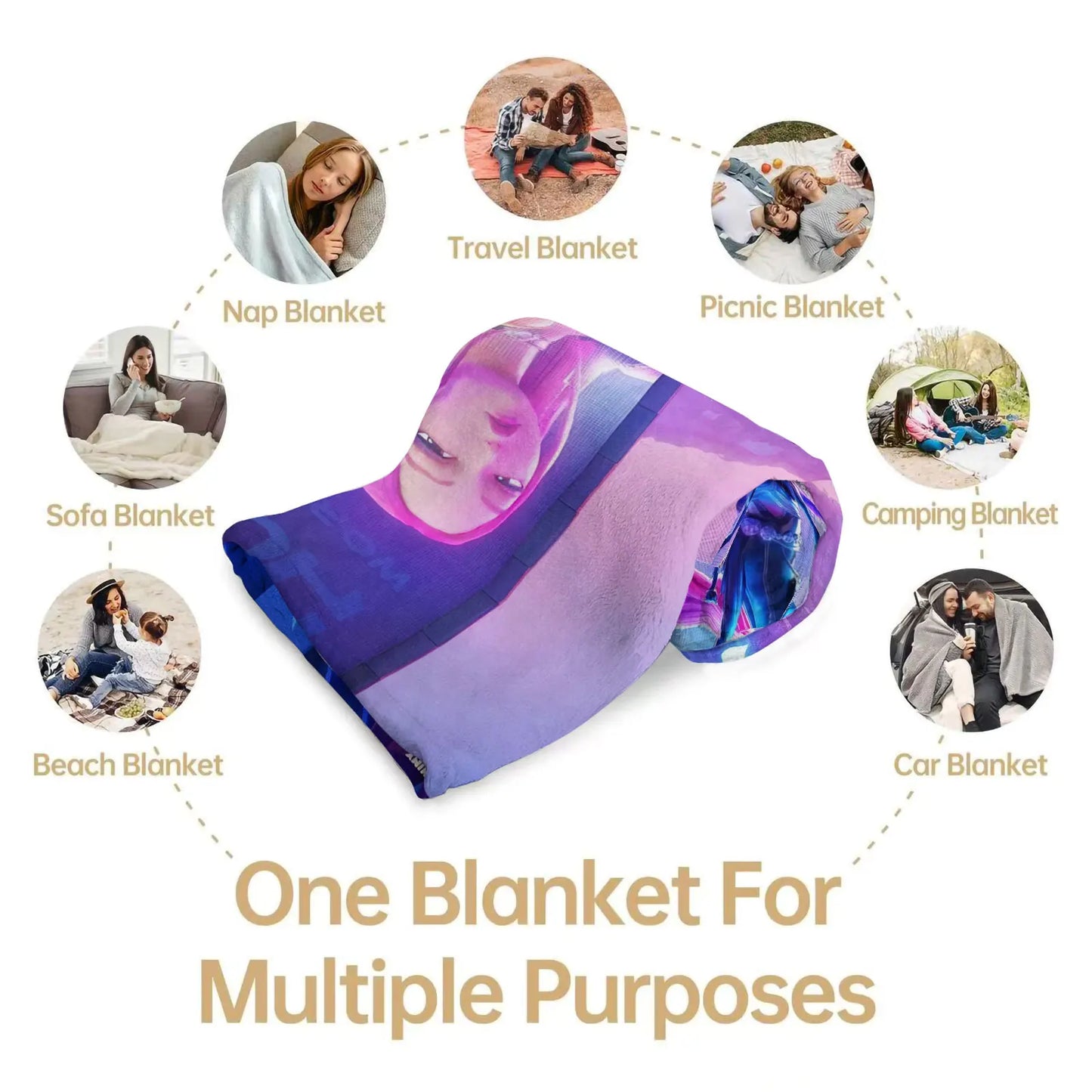 K Pop Demon Hunters Flannel Blanket Cyberpunk-style Plush Throw Blanket Fans Gift for Home Leisure Sofa Bed Cover Travel Camping