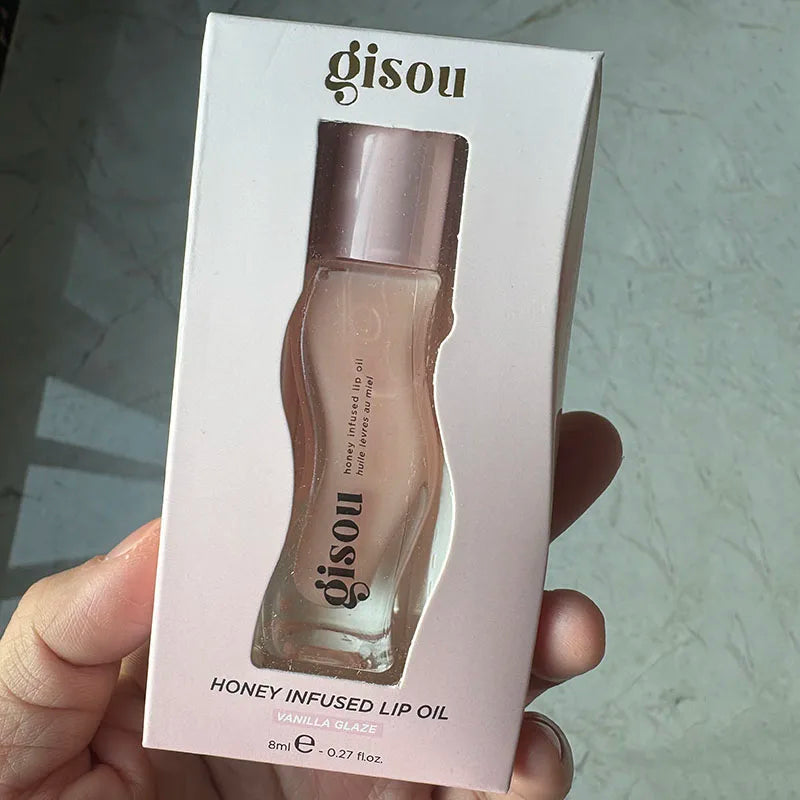 Gisou Moisturizing Glazed Plum Lip Balm Lip Oil Gloss Care Of The Lips Benetitnt For Lips Plumping Exfoliating Plumping Gloss