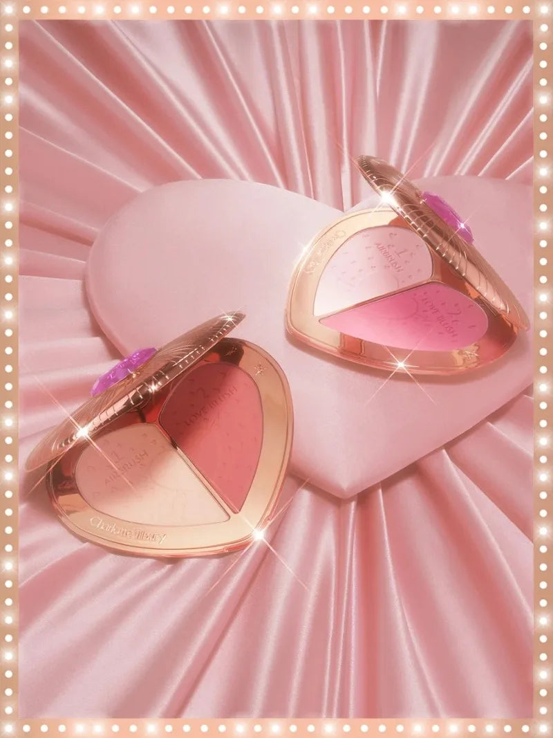 Charlotte Tilbury Liquid Foundation Cushion Foundation Setting Spray Pressed Powder Love 2 Color Powder Blusher Eyeshadow Rouge