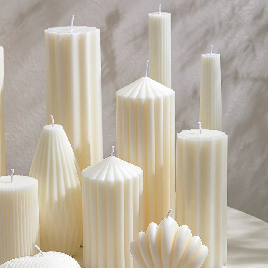 1pcs Nordic style cylindrical candle smokeless candle for wedding, party, birthday decoration, Nordic home decoration, bedroom