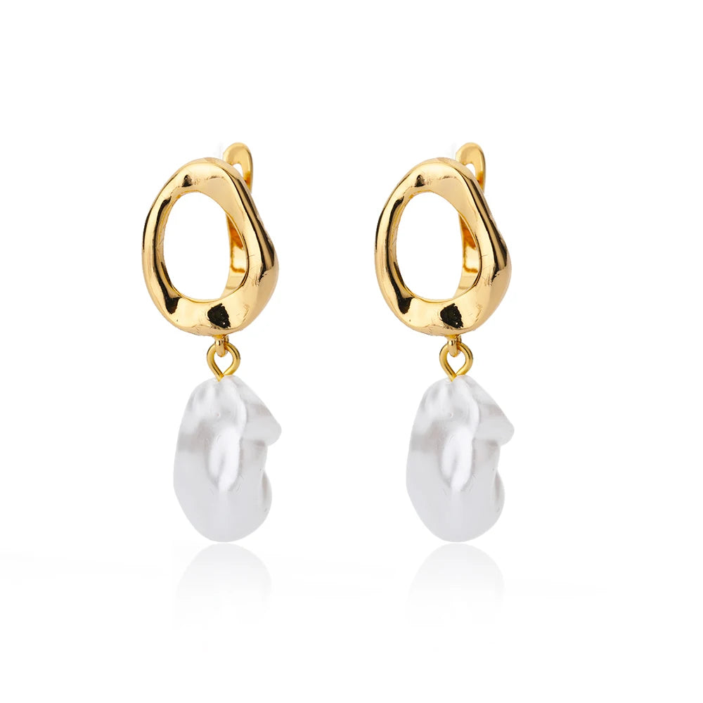 Simple Heart Drop Earrings For Women Stainless Steel Brand Fashion Ear Cuff Piercing Dangle Earring Jewelry Gifts Bijoux Femme