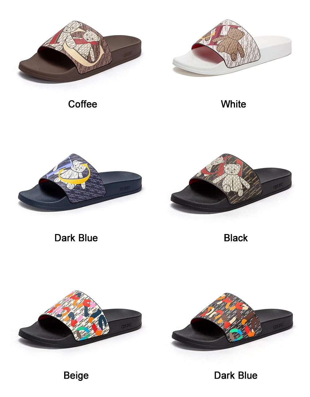 Fashionable Classic Simplicity Women's New 2024 Slippers PVC Material Letter Printing Outdoor Casual Flat Bottom Slippers