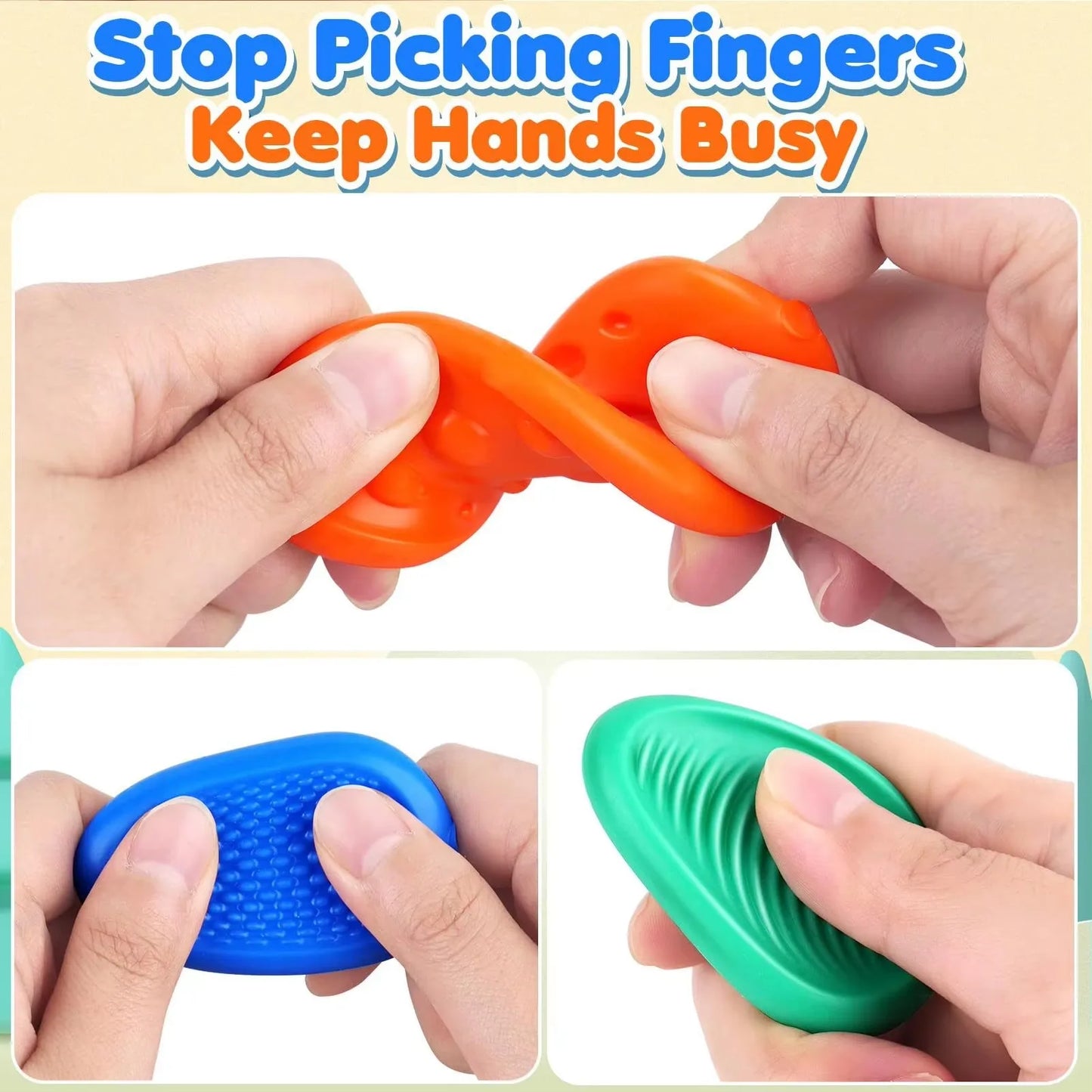 2026New adult Fidget toys, sensory silicone stones, autism, children, sedatives, stress relieving toys, Christmas