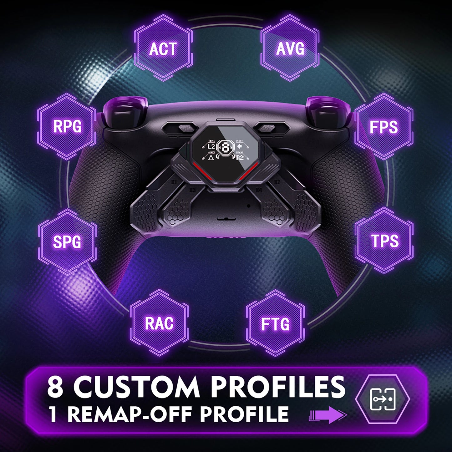 eXtremeRate SPARK Back Paddles Kit for ps5 Controller BDM-030 040 050 Models, Remappable 4 Back Buttons Set - Rubberized Black