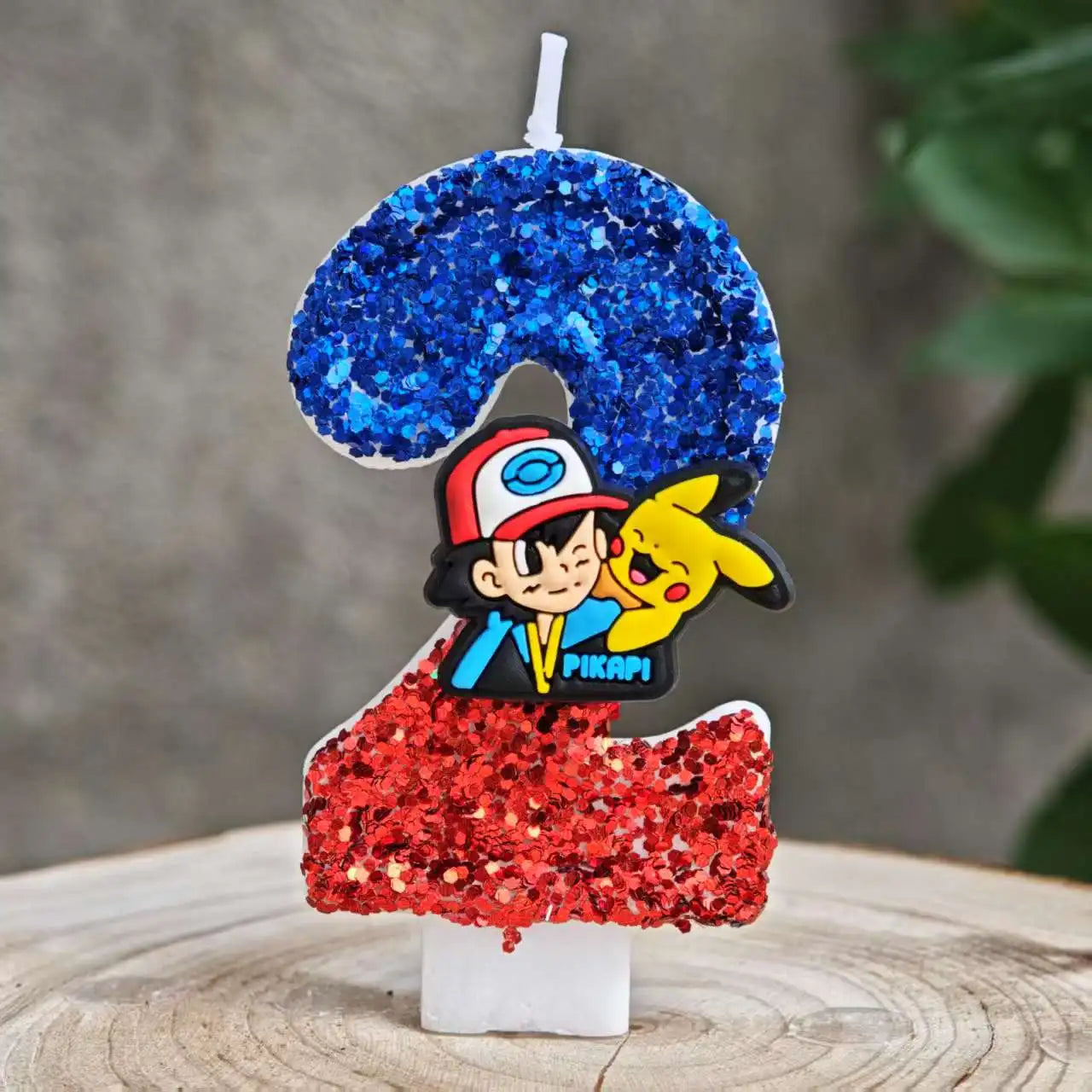 Pokemon Candle Number 0-9 Soccer Candle Pikachu Cake Decoration Boy Birthday Party for Kids Baby Shower Decor Gift
