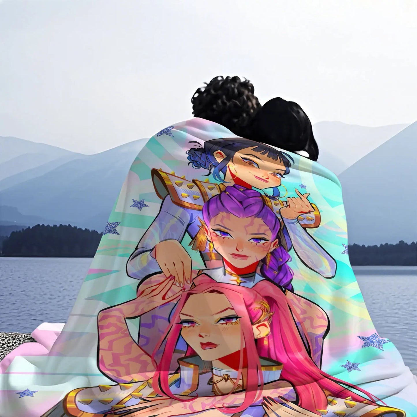 K Pop Demon Hunters Blanket Flannel Blanket Hot Anime Fan Gift Warm for Home Sofa Cover Camping Travel Multifunctional Blanket