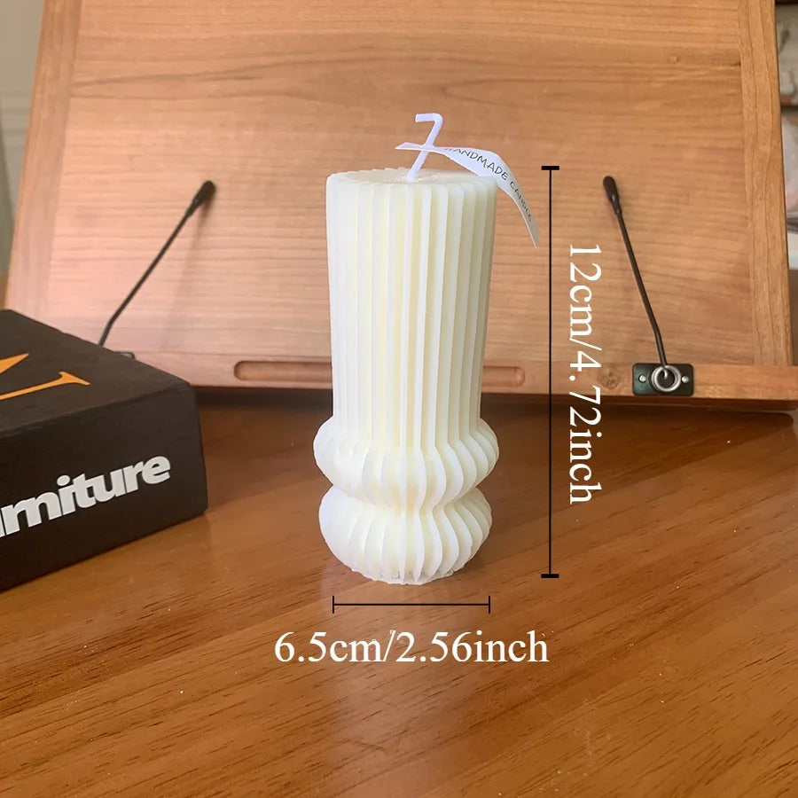 1pcs Nordic style cylindrical candle smokeless candle for wedding, party, birthday decoration, Nordic home decoration, bedroom