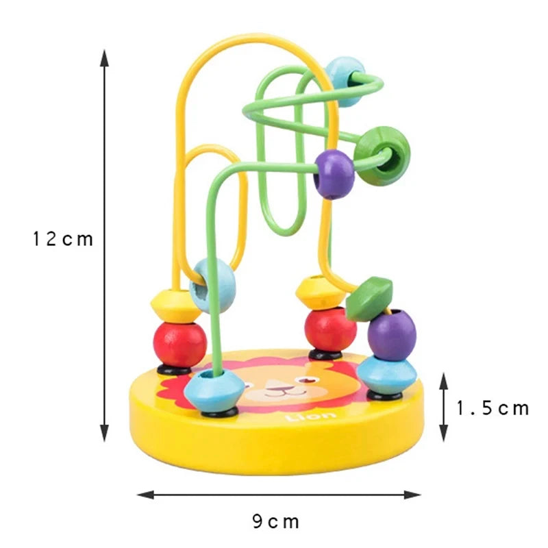 Montessori Baby Toys Wooden Roller Coaster Bead Maze Abacus Math Toys Toddler Early Educational Toys for 1 2 3 Years Kids Gifts