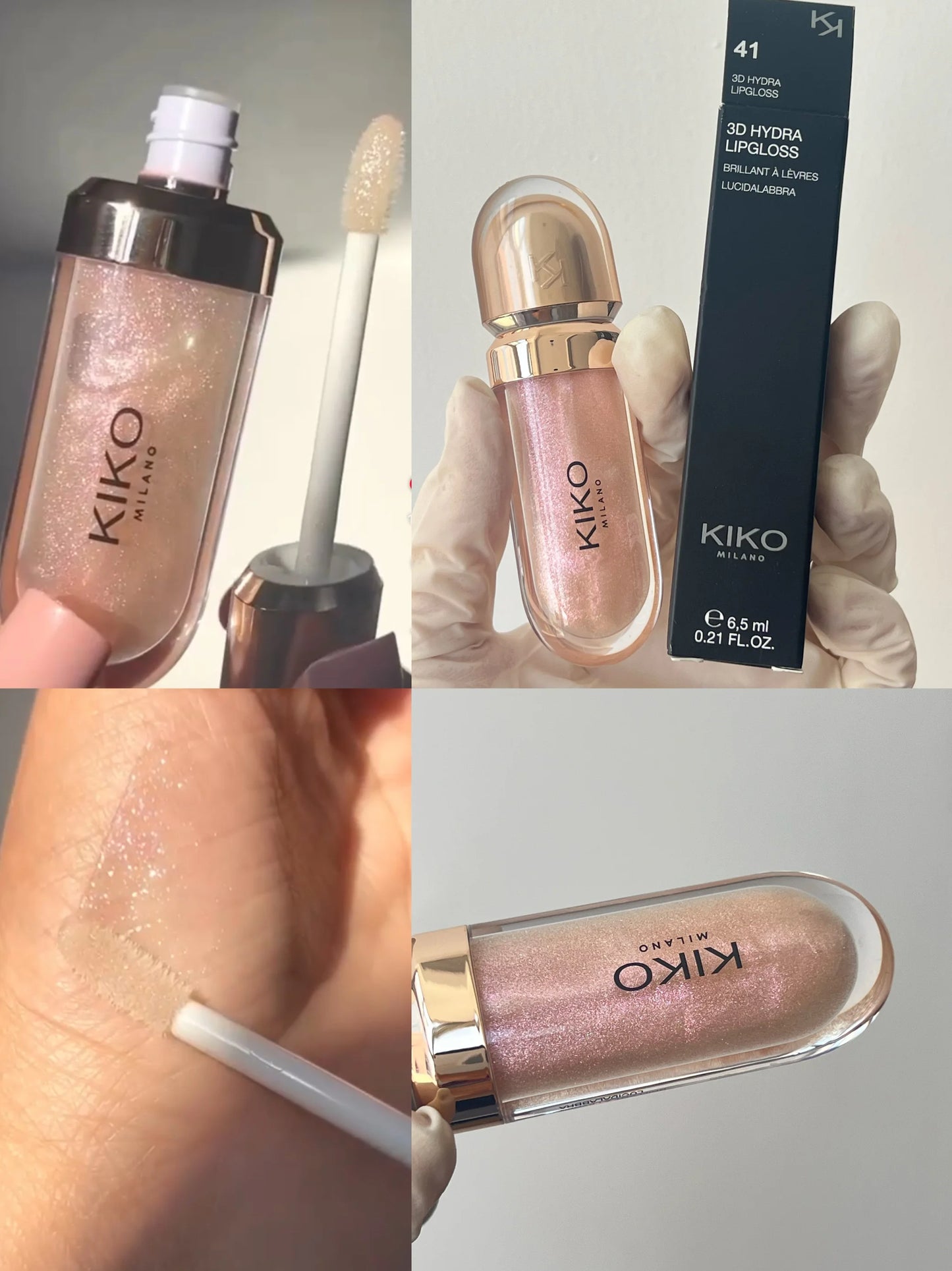 KIKO 3D Liquid Lip Glaze Transparent Lip Gloss Mirror Lipstick Nourishing Glossy Full Lips Not Fading Milk Tea Bean Paste Makeup