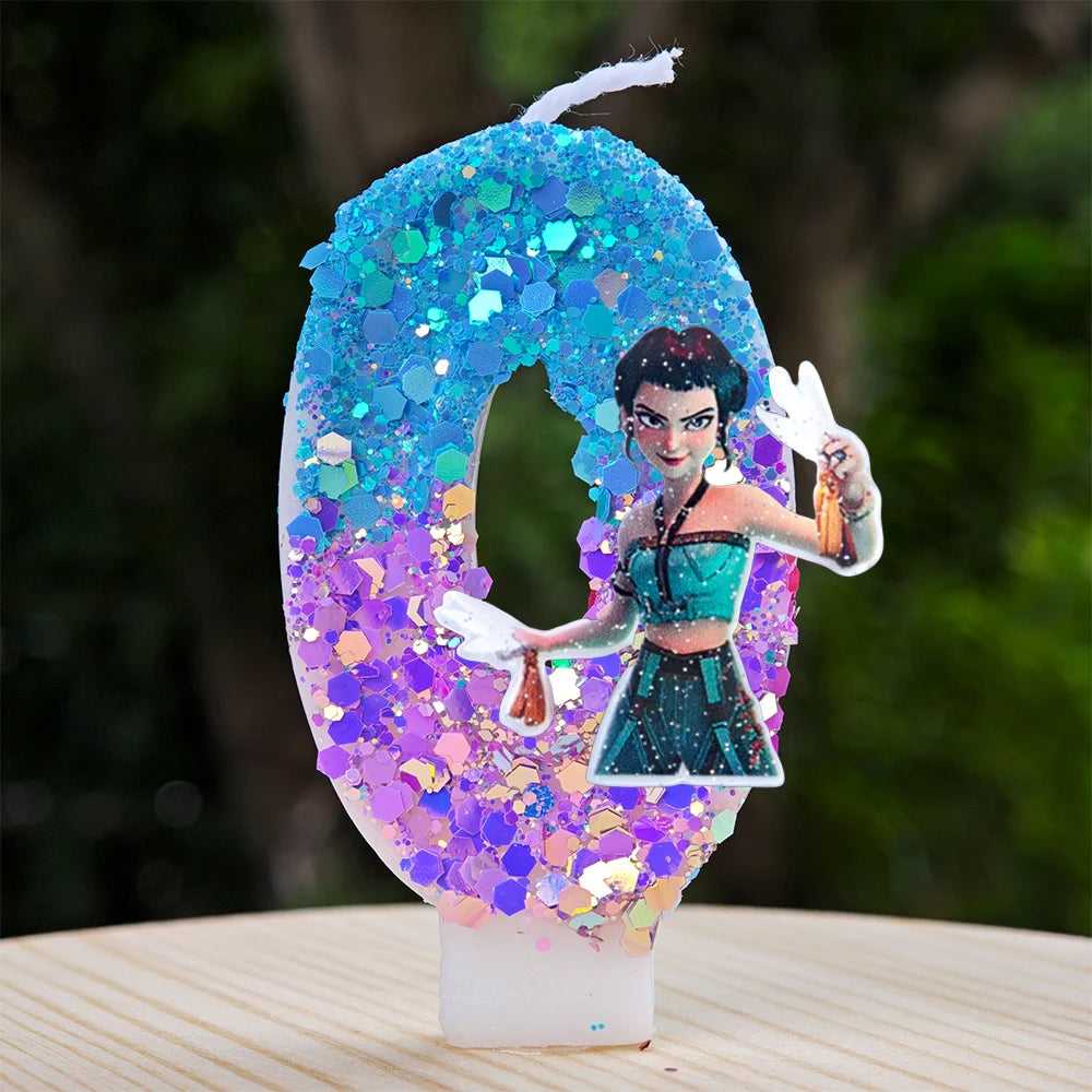 New Kpop Demon Hunters Theme Candle Number 0-9 Birthday Party Cake Decoration Cartoon Baby Shower Supplies Kids Gifts