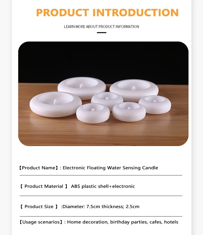 Waterproof Swimming Pool Candle Smokeless Floating Tealights Candle Realistic Flickering party candles For Party Wedding Praying