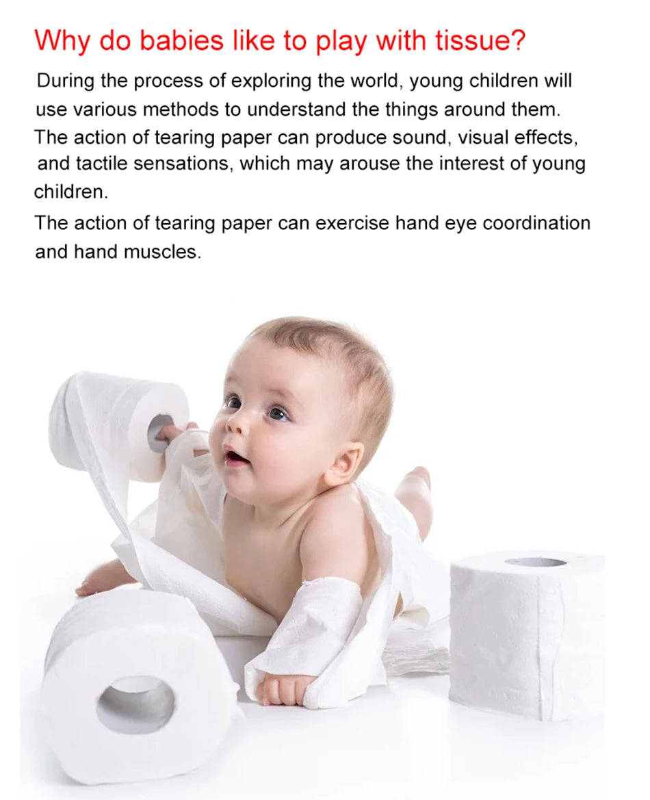 Baby Tissue Box Colorful Soft Sensory Toy For 0-18M Toddler Finger Exercise Pumping Silk Scarf Gifts Educational Montessori Toys