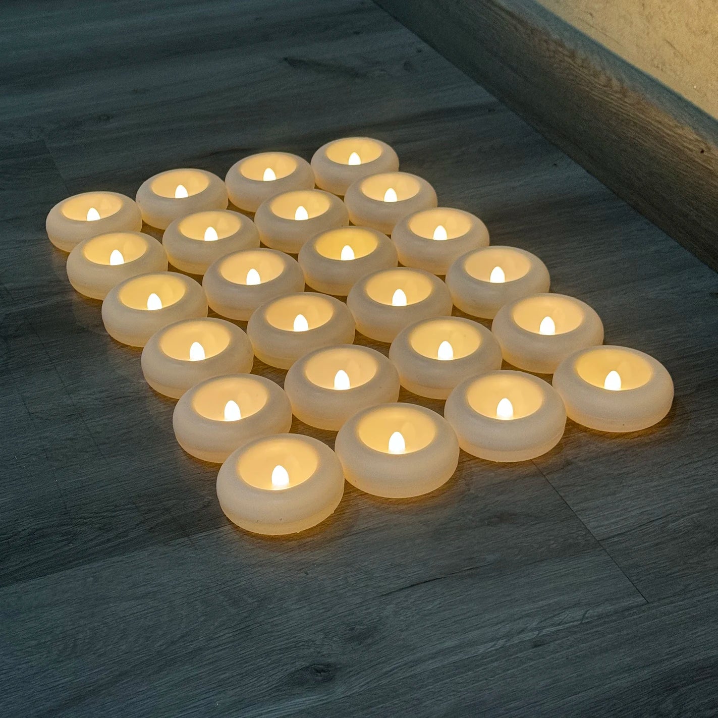 Waterproof Swimming Pool Candle Smokeless Floating Tealights Candle Realistic Flickering party candles For Party Wedding Praying