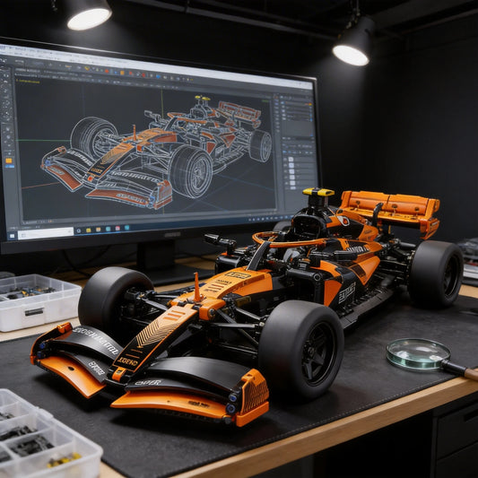 1200+PCS Racing Car Building Blocks Set, 1:10 Scale Formula Model Kit | Collectible DIY Toy for Kid Teen & Adults Gift Boy Girl